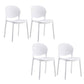 Contemporary Style Dining Chairs Armless Dining Chairs with Plastic Legs for Kitchen White 4 Piece Set Clearhalo 'Dining Chairs' 'Dining Tables & Seating' 'dining_chair' 'furn' 'furn_dining_chair' 'Furniture' 'Kitchen & Dining Furniture' 6021269