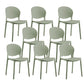 Contemporary Style Dining Chairs Armless Dining Chairs with Plastic Legs for Kitchen Fruit Green 8 Piece Set Clearhalo 'Dining Chairs' 'Dining Tables & Seating' 'dining_chair' 'furn' 'furn_dining_chair' 'Furniture' 'Kitchen & Dining Furniture' 6021271