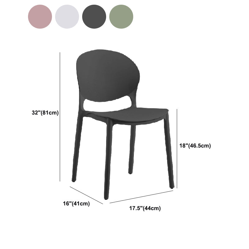Contemporary Style Dining Chairs Armless Dining Chairs with Plastic Legs for Kitchen Clearhalo 'Dining Chairs' 'Dining Tables & Seating' 'dining_chair' 'furn' 'furn_dining_chair' 'Furniture' 'Kitchen & Dining Furniture' 6021277