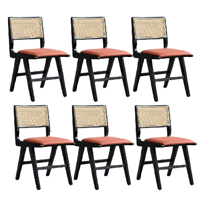 Traditionele stijl eetkamerstoel vast hout riet achterstoel voor thuis