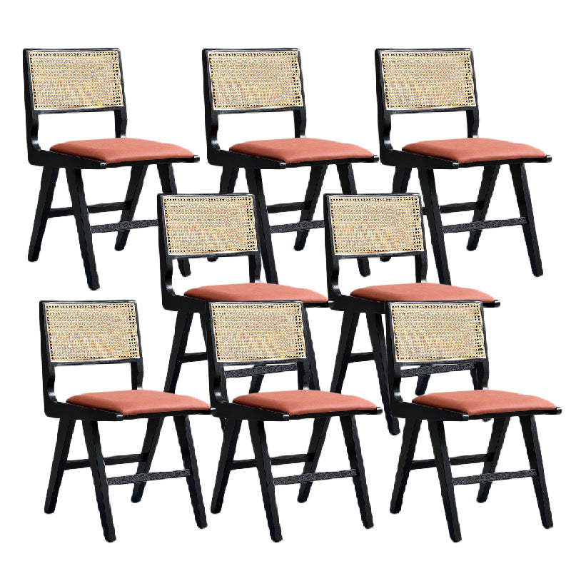 Traditionele stijl eetkamerstoel vast hout riet achterstoel voor thuis