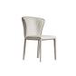 Matte Finish Wingback Side Chair for Home Contemporary Faux Leather Dining Chair
