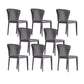 Matte Finish Wingback Side Chair for Home Contemporary Faux Leather Dining Chair