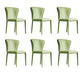 Matte Finish Wingback Side Chair for Home Contemporary Faux Leather Dining Chair