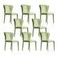 Matte Finish Wingback Side Chair for Home Contemporary Faux Leather Dining Chair
