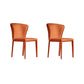 Matte Finish Wingback Side Chair for Home Contemporary Faux Leather Dining Chair