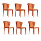 Matte Finish Wingback Side Chair for Home Contemporary Faux Leather Dining Chair