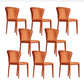 Matte Finish Wingback Side Chair for Home Contemporary Faux Leather Dining Chair