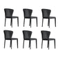 Matte Finish Wingback Side Chair for Home Contemporary Faux Leather Dining Chair