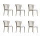Matte Finish Wingback Side Chair for Home Contemporary Faux Leather Dining Chair