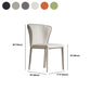 Matte Finish Wingback Side Chair for Home Contemporary Faux Leather Dining Chair