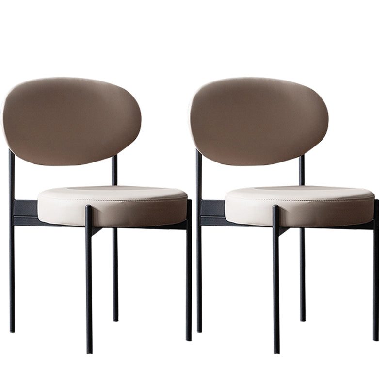 Industriële armloze eetkamerstoelen Open achterstoel