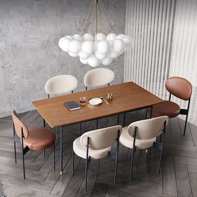 Industriële armloze eetkamerstoelen Open achterstoel