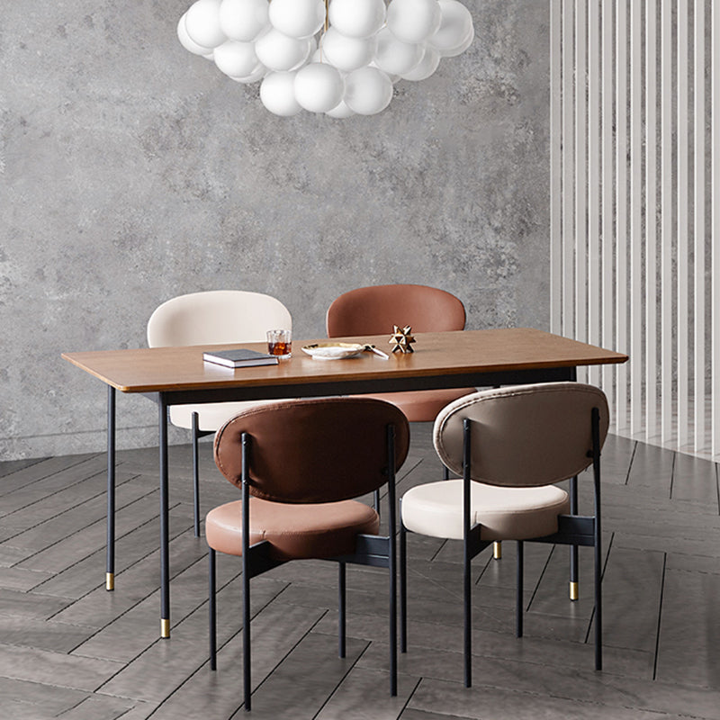 Industriële armloze eetkamerstoelen Open achterstoel