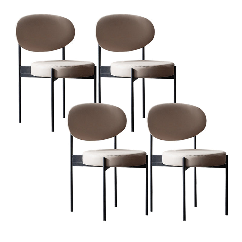 Industriële armloze eetkamerstoelen Open achterstoel