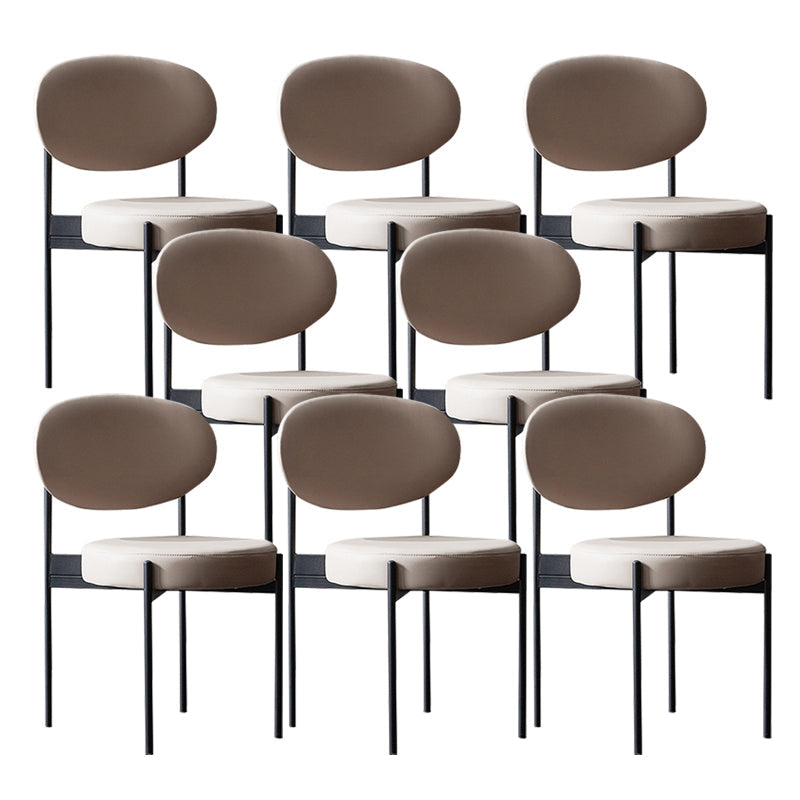 Industriële armloze eetkamerstoelen Open achterstoel