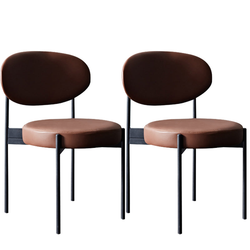 Industriële armloze eetkamerstoelen Open achterstoel