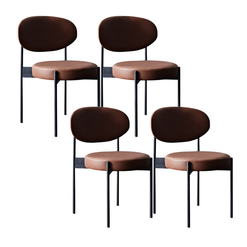 Industriële armloze eetkamerstoelen Open achterstoel