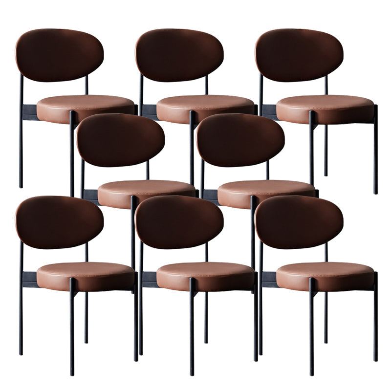 Industriële armloze eetkamerstoelen Open achterstoel