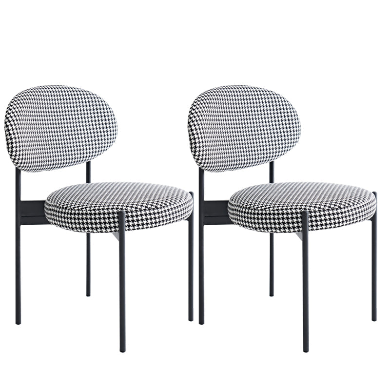 Industriële armloze eetkamerstoelen Open achterstoel