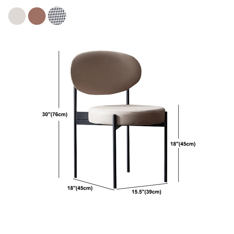 Industriële armloze eetkamerstoelen Open achterstoel
