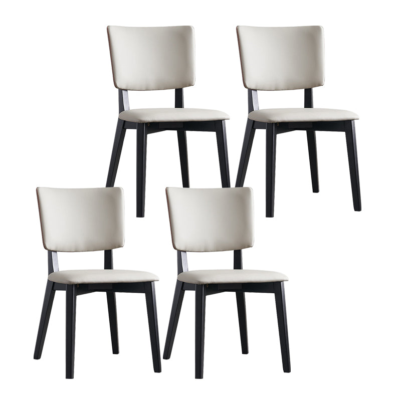 Oak Solid Wood Dining Chair Upholstered Armless Dining Chairs