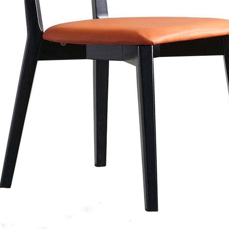 Oak Solid Wood Dining Chair Upholstered Armless Dining Chairs