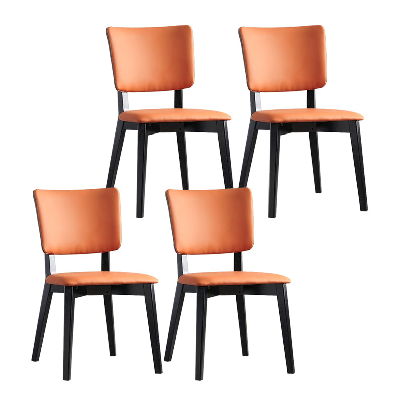 Oak Solid Wood Dining Chair Upholstered Armless Dining Chairs