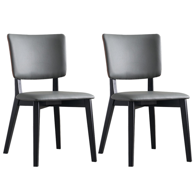 Oak Solid Wood Dining Chair Upholstered Armless Dining Chairs