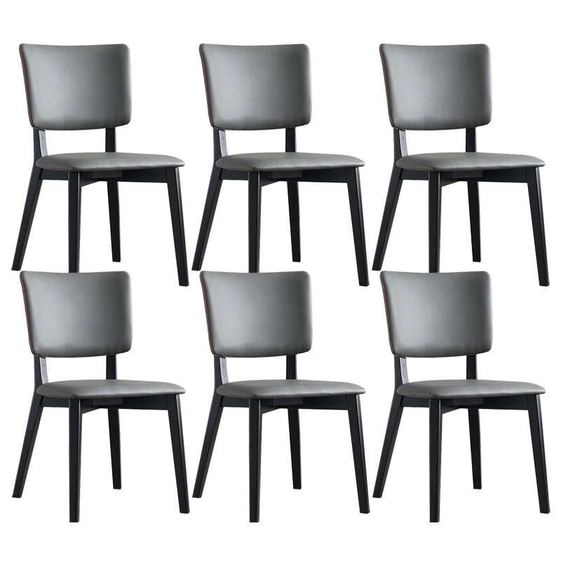 Oak Solid Wood Dining Chair Upholstered Armless Dining Chairs