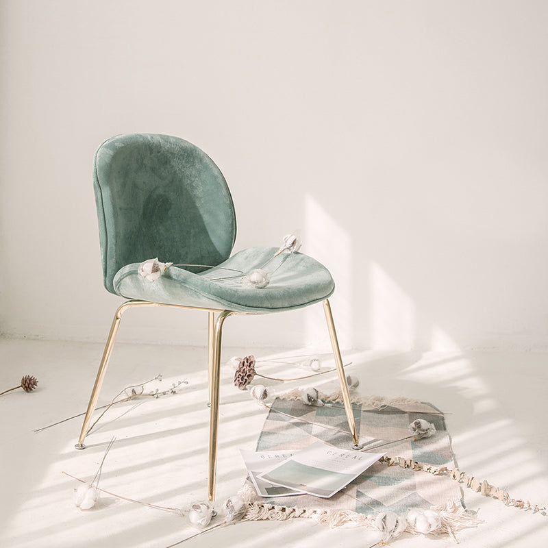 Glam Style Dining Chair Upholstered Dining Side Chair for Indoor