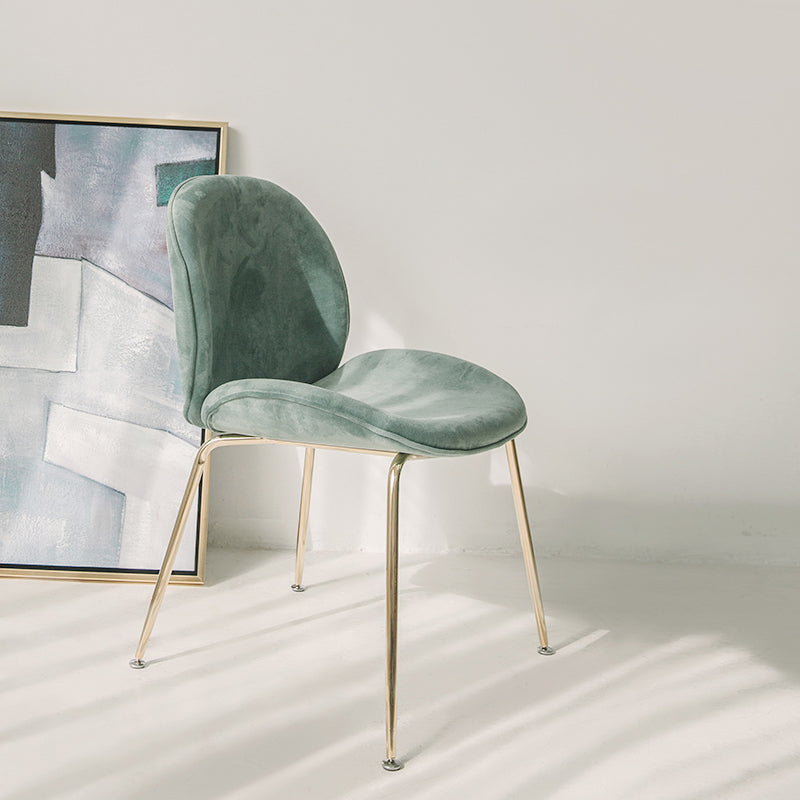 Glam Style Dining Chair Upholstered Dining Side Chair for Indoor