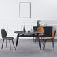 Modern Style Chair Faux Leather and Metal Dining Side Chair for Home Clearhalo 'Dining Chairs' 'Dining Tables & Seating' 'dining_chair' 'furn' 'furn_dining_chair' 'Furniture' 'Kitchen & Dining Furniture' 6021586