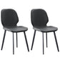 Modern Style Chair Faux Leather and Metal Dining Side Chair for Home Grey 2 Piece Set Clearhalo 'Dining Chairs' 'Dining Tables & Seating' 'dining_chair' 'furn' 'furn_dining_chair' 'Furniture' 'Kitchen & Dining Furniture' 6021587