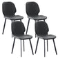 Modern Style Chair Faux Leather and Metal Dining Side Chair for Home Grey 4 Piece Set Clearhalo 'Dining Chairs' 'Dining Tables & Seating' 'dining_chair' 'furn' 'furn_dining_chair' 'Furniture' 'Kitchen & Dining Furniture' 6021588