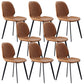 Modern Style Chair Faux Leather and Metal Dining Side Chair for Home Orange 8 Piece Set Clearhalo 'Dining Chairs' 'Dining Tables & Seating' 'dining_chair' 'furn' 'furn_dining_chair' 'Furniture' 'Kitchen & Dining Furniture' 6021602