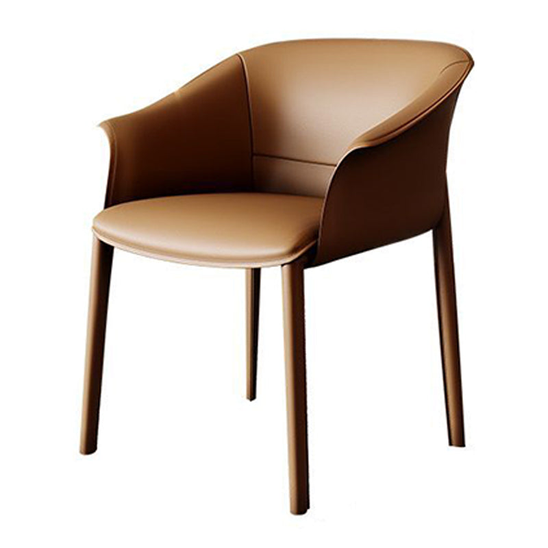 Sillas de comedor de brazo de cuero sinté
