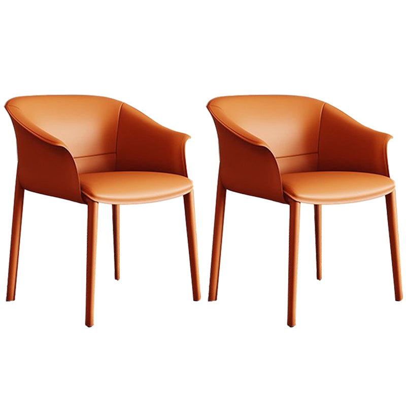 Sillas de comedor de brazo de cuero sinté