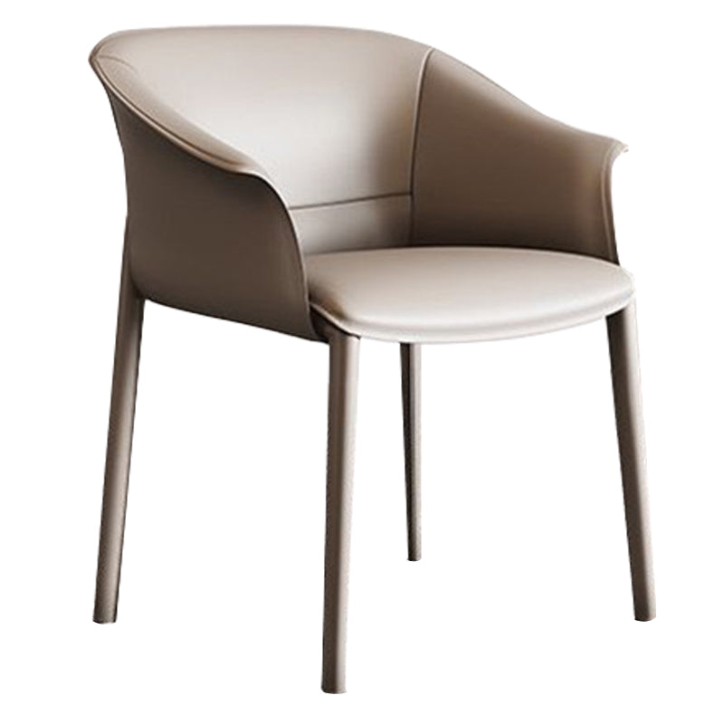 Sillas de comedor de brazo de cuero sinté