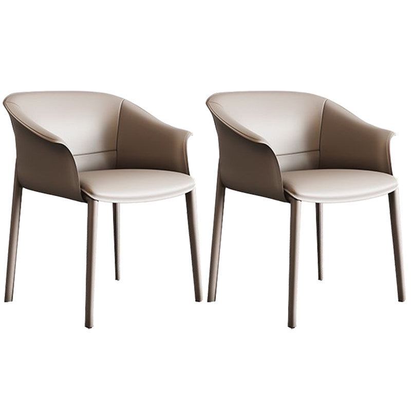 Sillas de comedor de brazo de cuero sinté