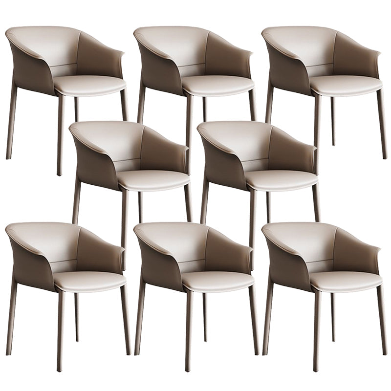 Sillas de comedor de brazo de cuero sinté