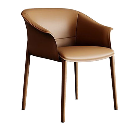 Sillas de comedor de brazo de cuero sinté