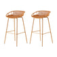 Industrial Metal Barstool Counter Stool Footrest Metal Furniture in Matte Finish Brown 2 Piece Set Clearhalo 'Bar Furniture' 'Bar Stools' 'bar_stools' 'furn' 'furn_bar_stools' 'Furniture' 'Kitchen & Dining Furniture' 6021655