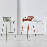 Industrial Metal Barstool Counter Stool Footrest Metal Furniture in Matte Finish Clearhalo 'Bar Furniture' 'Bar Stools' 'bar_stools' 'furn' 'furn_bar_stools' 'Furniture' 'Kitchen & Dining Furniture' 6021678