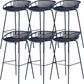 Industrial Metal Barstool Counter Stool Footrest Metal Furniture in Matte Finish Blue 6 Piece Set Clearhalo 'Bar Furniture' 'Bar Stools' 'bar_stools' 'furn' 'furn_bar_stools' 'Furniture' 'Kitchen & Dining Furniture' 6021679
