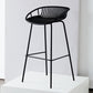 Industrial Metal Barstool Counter Stool Footrest Metal Furniture in Matte Finish Black 1 Piece Clearhalo 'Bar Furniture' 'Bar Stools' 'bar_stools' 'furn' 'furn_bar_stools' 'Furniture' 'Kitchen & Dining Furniture' 6021682