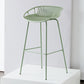 Industrial Metal Barstool Counter Stool Footrest Metal Furniture in Matte Finish Green 1 Piece Clearhalo 'Bar Furniture' 'Bar Stools' 'bar_stools' 'furn' 'furn_bar_stools' 'Furniture' 'Kitchen & Dining Furniture' 6021692