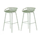 Industrial Metal Barstool Counter Stool Footrest Metal Furniture in Matte Finish Green 2 Piece Set Clearhalo 'Bar Furniture' 'Bar Stools' 'bar_stools' 'furn' 'furn_bar_stools' 'Furniture' 'Kitchen & Dining Furniture' 6021693