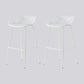 Industrial Metal Barstool Counter Stool Footrest Metal Furniture in Matte Finish White 2 Piece Set Clearhalo 'Bar Furniture' 'Bar Stools' 'bar_stools' 'furn' 'furn_bar_stools' 'Furniture' 'Kitchen & Dining Furniture' 6021698