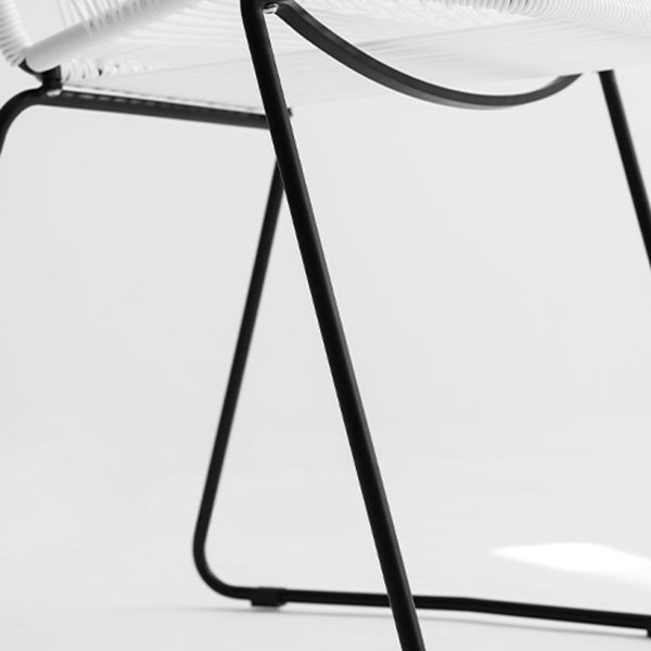 Modern Footrest Bar Stool Plastic Armed Stool with Metal Base